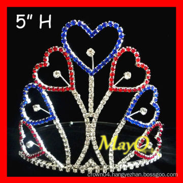 Patriotic Heart pageant tiara crown